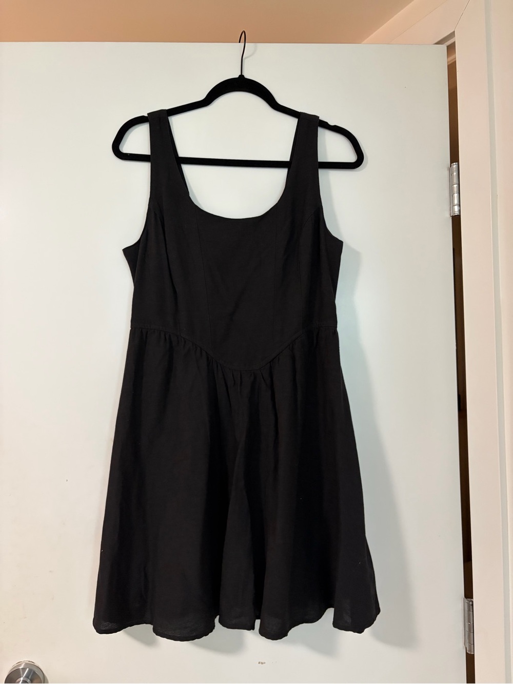 Classic Black Cotton Scoop Neck Sundress